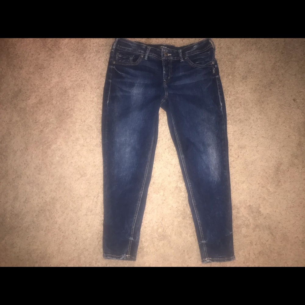 Silver jeans skinny crop size 14x27